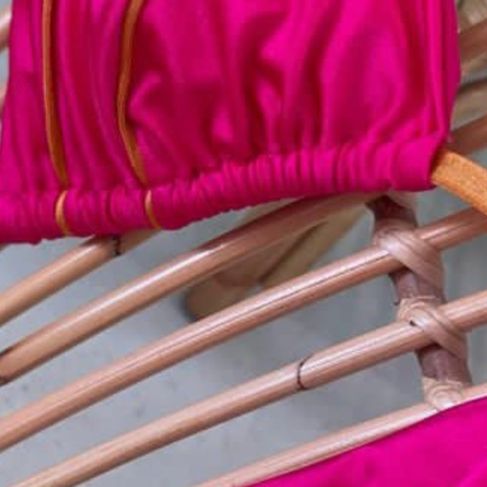 Authentic Brazilian bikini and cover up in bright rose